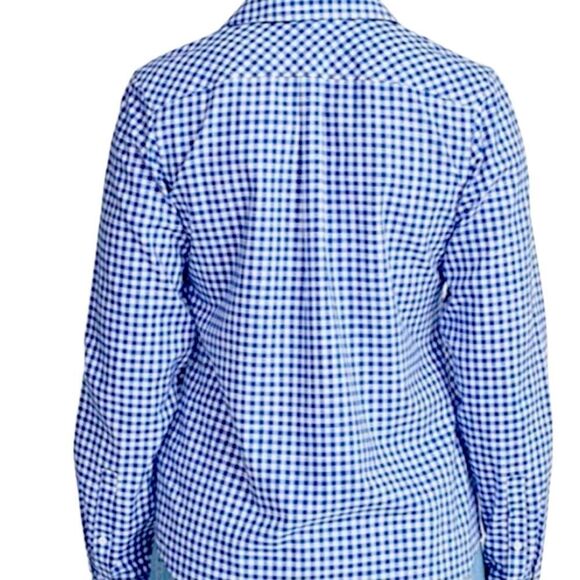 UNTUCKit Belleza women’s Blue Check Shirt NWT Size 4 - Picture 2 of 5